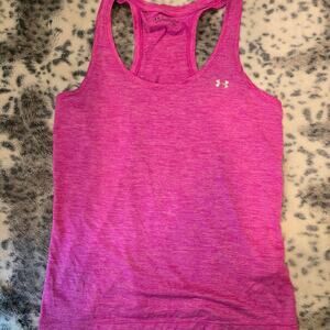 Pink under armour tank top
